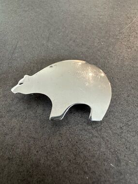 Vintage Sterling Silver Bear Shaped Brooch/Pendant
